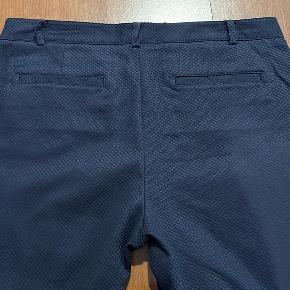 NWT ABS Allen Schwartz Women’s Navy Textured Ankle Pants Size 12P - Picture 6 of 8